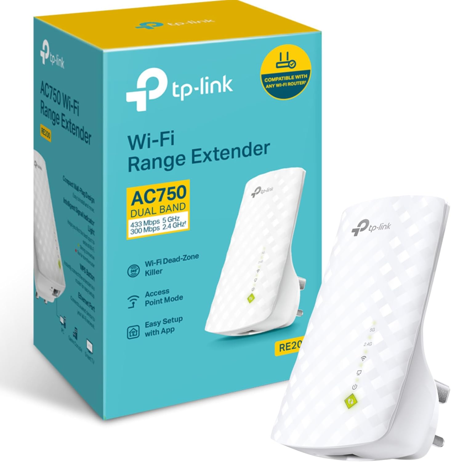 TP-Link RE200 AC750 Mesh Wi-Fi Range Extender (RE200) TP-Link RE200 AC750 Mesh Wi-Fi Range Extender (RE200)